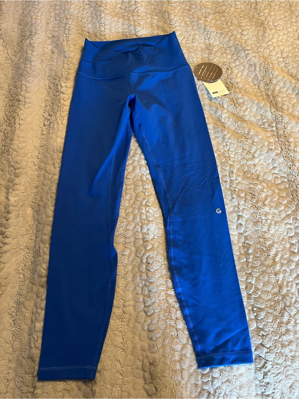 Blue Crop Active Leggings